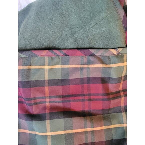 L.L.Bean HTF Picnic Zipper Canvas Tote Blanket Set Multi Plaid Used Once - Picture 14 of 15